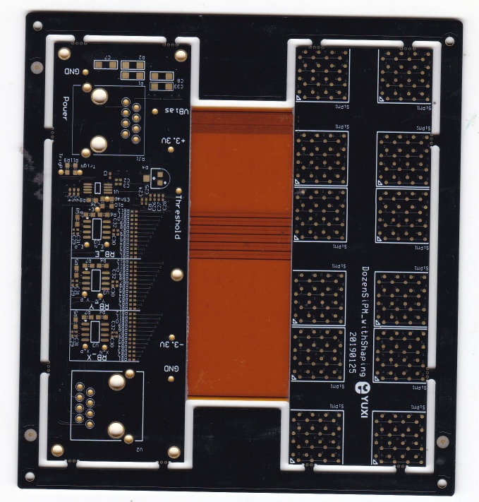 A 10 - layer rigid - flex PCB usually adopts an alternating "rigid - flexible - rigid" lamination structure, such as 4R + 2F + 4R (where R represents a rigid layer and F represents a flexible layer) or similar combinations. Can you tell me some possible advantages of this "4R + 2F + 4R" structure? Try to express it in English. This will help you practice English and understand the characteristics of 10 - layer rigid - flex PCBs